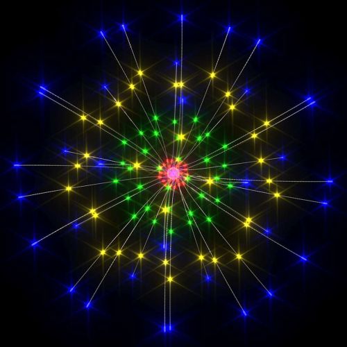 Външни коледни светещи фойерверки 2 бр цветни 20 см 280 LED