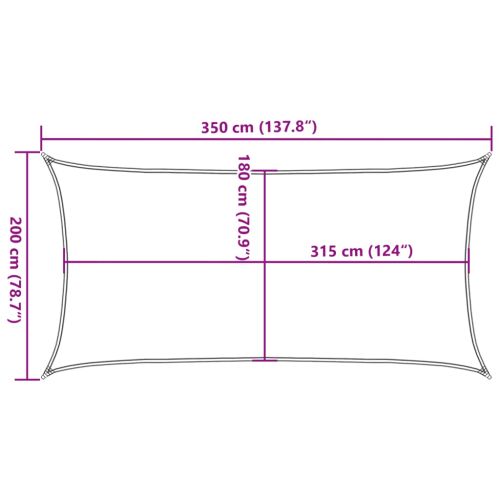 Платно-сенник 160 г/м² правоъгълно светлозелено 2х3,5 м HDPE