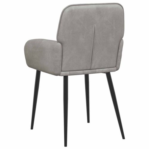 Обедени столове 4 pcs Кадифе Светлосиво 57 х 50 х 85 см