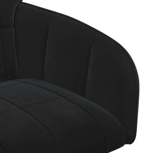 Обедени столове 4 pcs Кадифе Черно 57 х 50 х 85 см