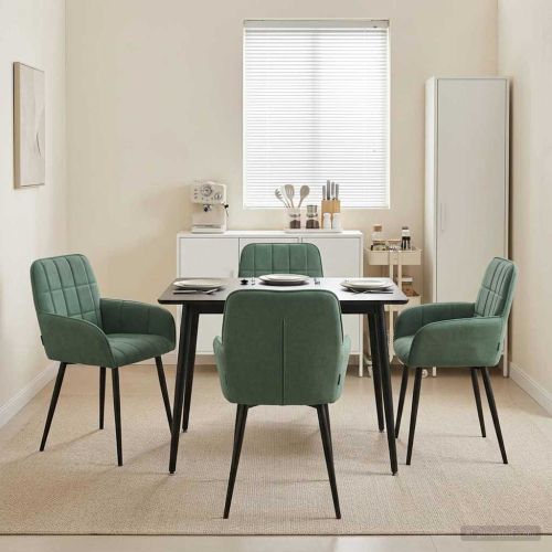 Обедени столове 4 pcs Кадифе Морско зелено 57 х 50 х 85 см