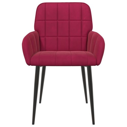 Обедени столове 6 pcs Кадифе Виненочервен 57 х 50 х 85 см