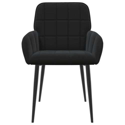 Обедени столове 6 pcs Кадифе Черно 57 х 50 х 85 см