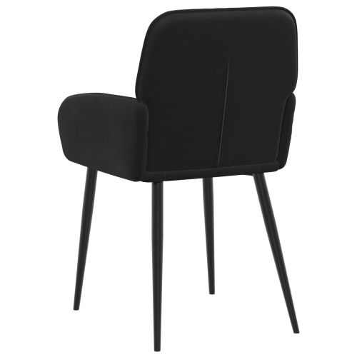 Обедени столове 6 pcs Кадифе Черно 57 х 50 х 85 см
