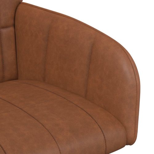 Обедени столове 4 pcs Изкуствена Кафяво 57 х 50 х 85 см