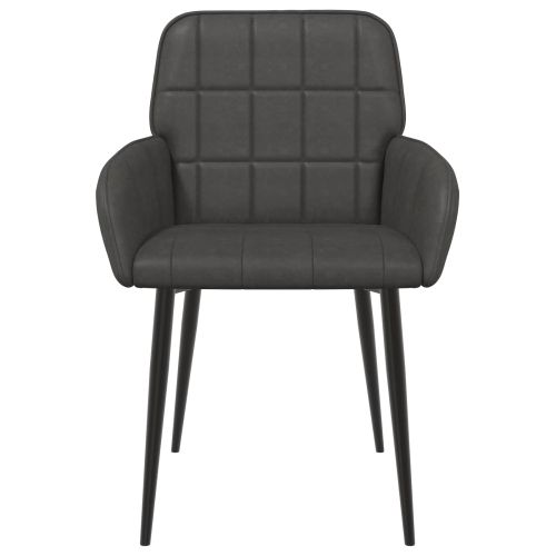 Обедени столове 6 pcs Изкуствена Черно 57 х 50 х 85 см