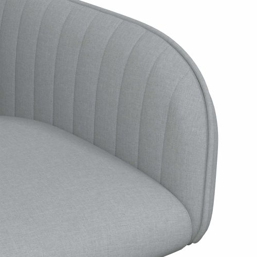 Обедени столове 4 pcs Текстил Светлосиво 56,5 x 50 x 87,5 см
