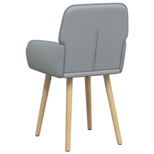 Обедени столове 4 pcs Текстил Светлосиво 56,5 x 50 x 87,5 см