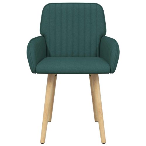 Обедени столове 4 pcs Текстил Тъмнозелено 56,5 x 50 x 87,5 см
