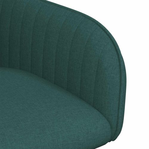 Обедени столове 4 pcs Текстил Тъмнозелено 56,5 x 50 x 87,5 см