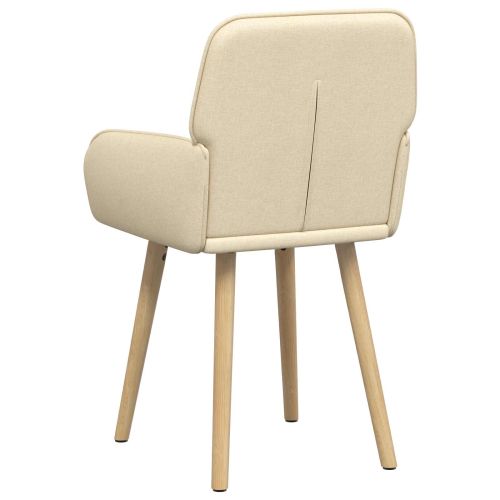 Обедени столове 4 pcs Текстил Кремаво 56,5 x 50 x 87,5 см