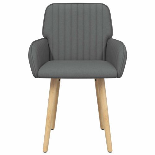 Обедени столове 6 pcs Текстил Тъмносиво 56,5 x 50 x 87,5 см