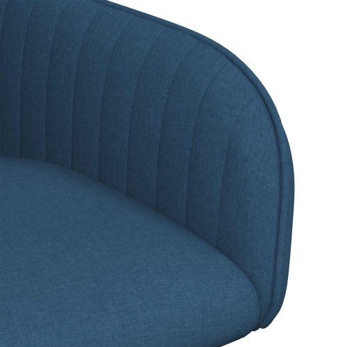 Обедени столове 6 pcs Текстил Синьо 56,5 x 50 x 87,5 см