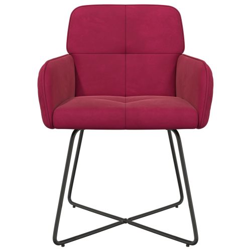 Обедени столове 4 pcs Кадифе Виненочервен 59 x 56,5 x 86 см