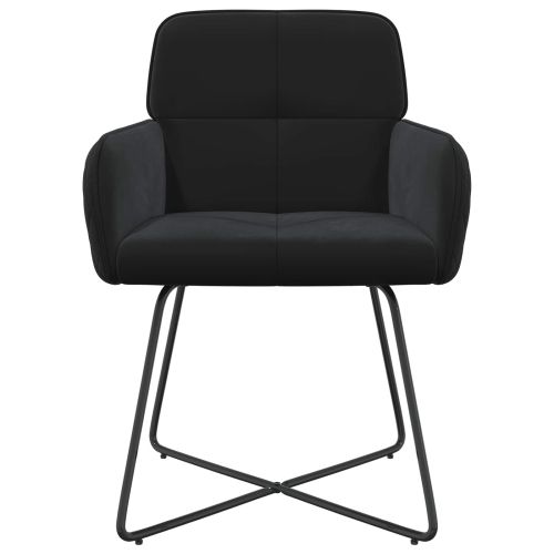 Обедени столове 4 pcs Кадифе Черно 59 x 56,5 x 86 см