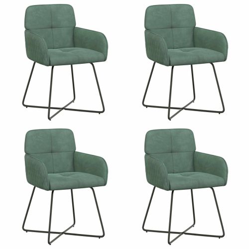 Обедени столове 4 pcs Кадифе Морско зелено 59 x 56,5 x 86 см