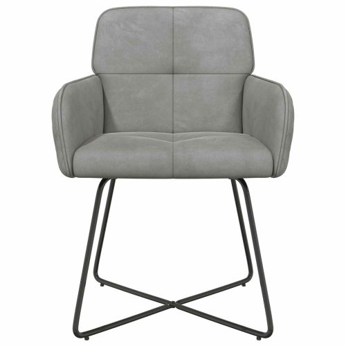 Обедени столове 6 pcs Кадифе Светлосиво 59 x 56,5 x 86 см
