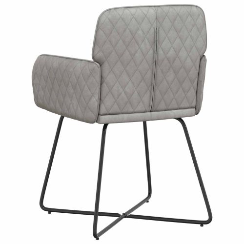 Обедени столове 6 pcs Кадифе Светлосиво 59 x 56,5 x 86 см