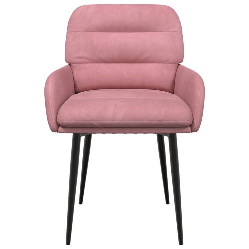 Обедени столове 4 pcs Кадифе Розово 59 x 59,5 x 90 см