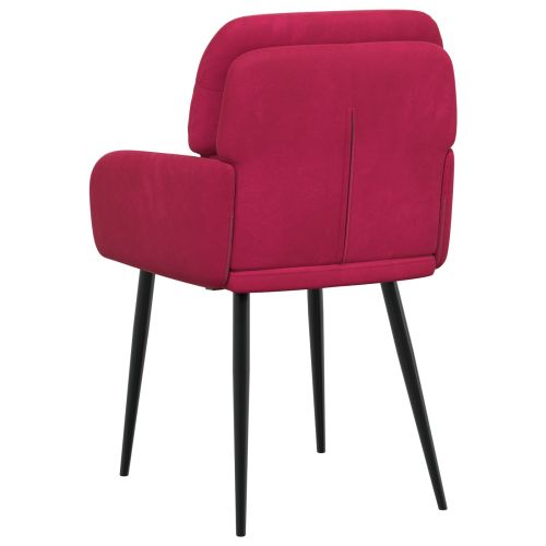 Обедени столове 4 pcs Кадифе Виненочервен 59 x 59,5 x 90 см