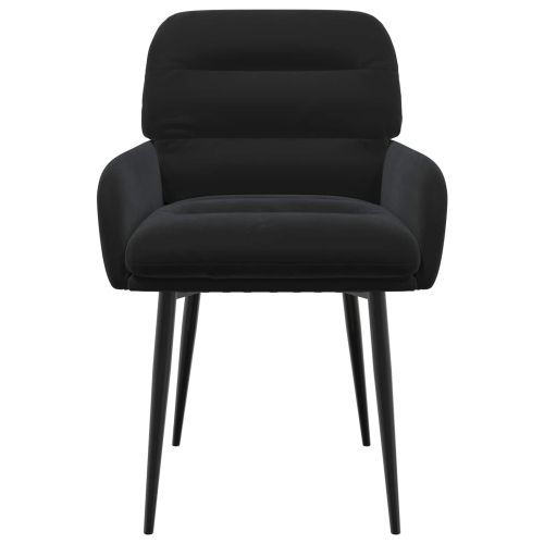 Обедени столове 4 pcs Кадифе Черно 59 x 59,5 x 90 см