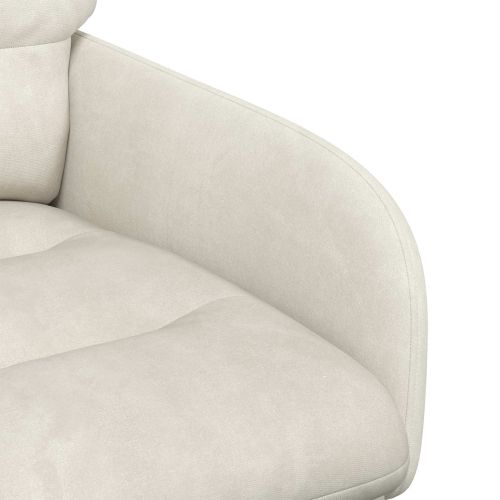 Обедени столове 4 pcs Кадифе Кремаво 59 x 59,5 x 90 см