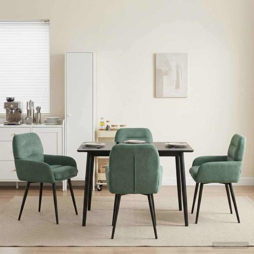 Обедени столове 4 pcs Кадифе Морско зелено 59 x 59,5 x 90 см