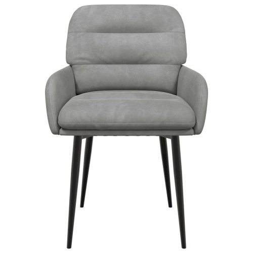 Обедени столове 6 pcs Кадифе Светлосиво 59 x 59,5 x 90 см
