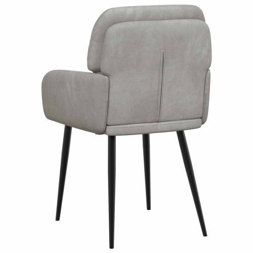 Обедени столове 6 pcs Кадифе Светлосиво 59 x 59,5 x 90 см