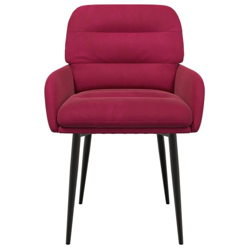 Обедени столове 6 pcs Кадифе Виненочервен 59 x 59,5 x 90 см