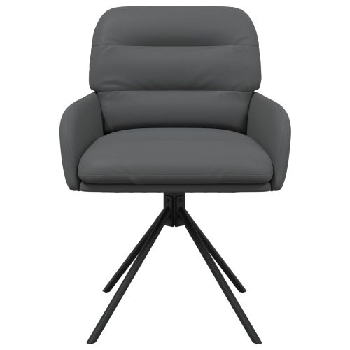 Въртящи се трапезни столове 4 pcs Изкуствена Сиво