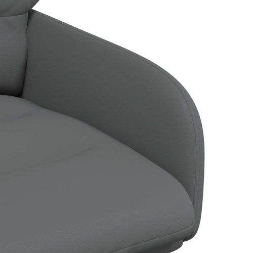 Въртящи се трапезни столове 4 pcs Изкуствена Сиво