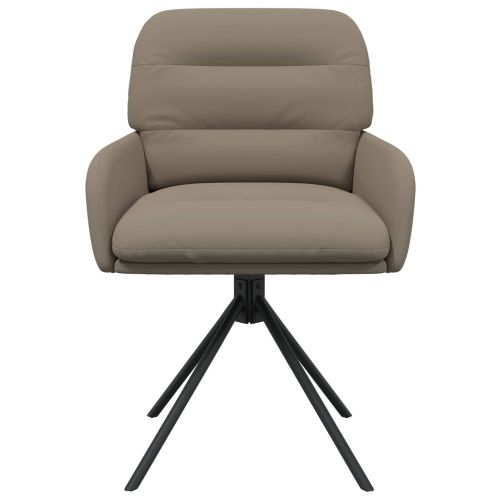 Въртящи се трапезни столове 4 pcs Изкуствена Капучино