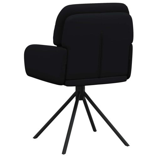 Въртящи се трапезни столове 6 pcs Изкуствена Черно