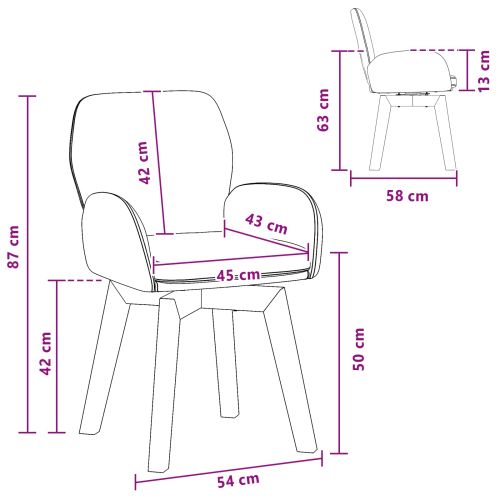 Въртящи се трапезни столове 4 pcs Букле Светлосиво
