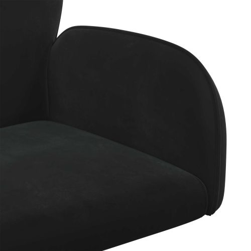 Въртящи се бюра столове 4 бр. 54 x 55 x 90 см Черно Кадифе