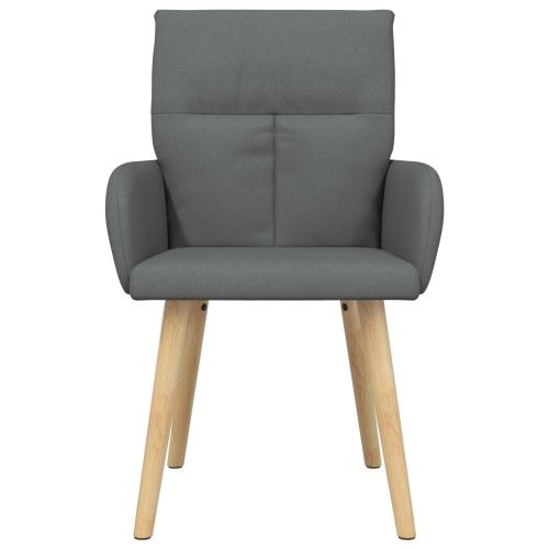 Обедени столове 4 pcs Текстил Тъмносиво 60 x 56 x 96 см