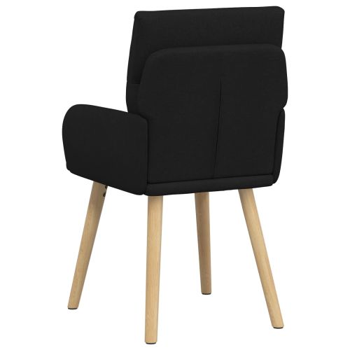 Обедени столове 4 pcs Текстил Черно 60 x 56 x 96 см