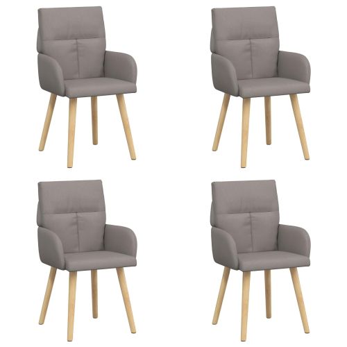 Обедени столове 4 pcs Текстил Таупе 60 x 56 x 96 см