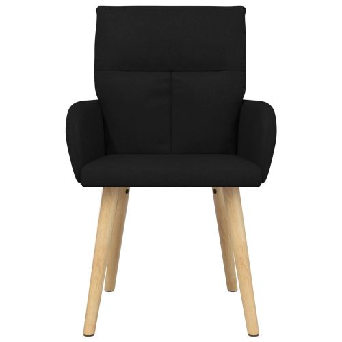 Обедени столове 6 pcs Текстил Черно 60 x 56 x 96 см