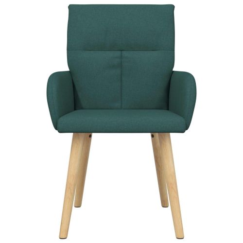 Обедени столове 6 pcs Текстил Тъмнозелено 60 x 56 x 96 см