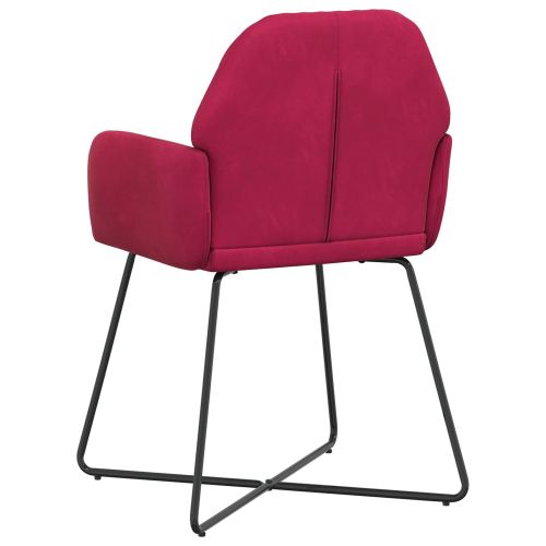 Обедени столове 4 pcs Кадифе Виненочервен 55 x 50 x 84 см
