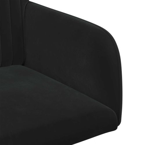 Обедени столове 4 pcs Кадифе Черно 55 x 50 x 84 см