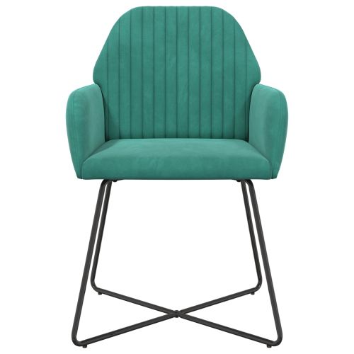Обедени столове 4 pcs Кадифе Тюркоаз 55 x 50 x 84 см