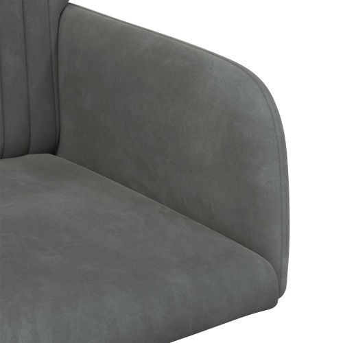 Обедени столове 6 pcs Кадифе Тъмносиво 55 x 50 x 84 см