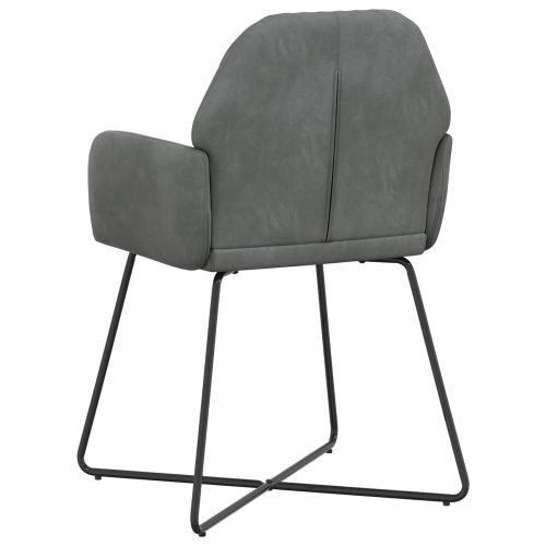Обедени столове 6 pcs Кадифе Тъмносиво 55 x 50 x 84 см