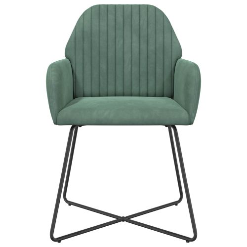 Обедени столове 6 pcs Кадифе Морско зелено 55 x 50 x 84 см