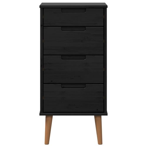 Плика MOLDE Черно 40 x 35 x 82 см Масивна борова дървесина