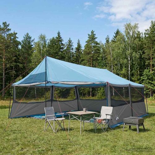 Семейна палатка Синьо 600 x 400 x 268 см Полиестер и стомана