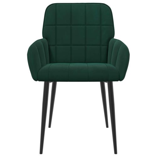 Обедени столове 2 pcs Кадифе Тъмнозелено 57 х 50 х 85 см